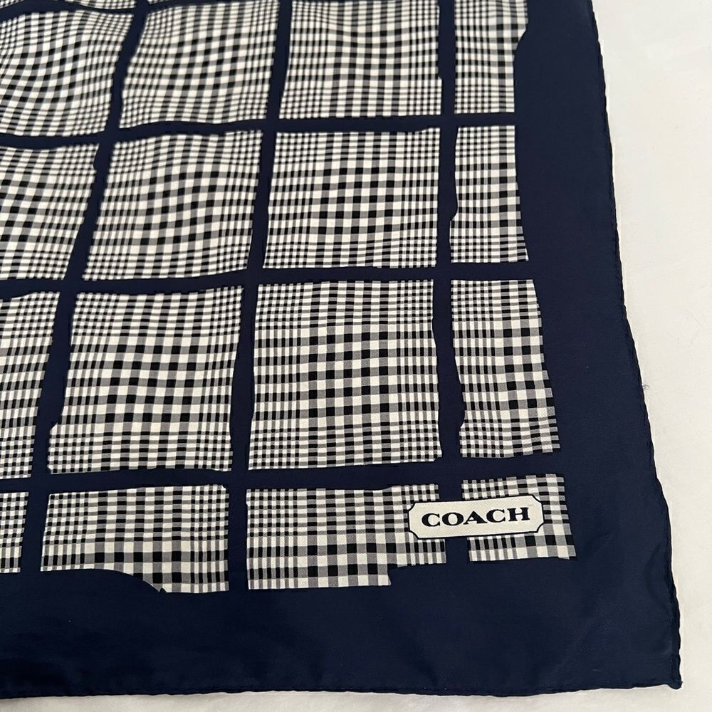 Coach scarf plaid print